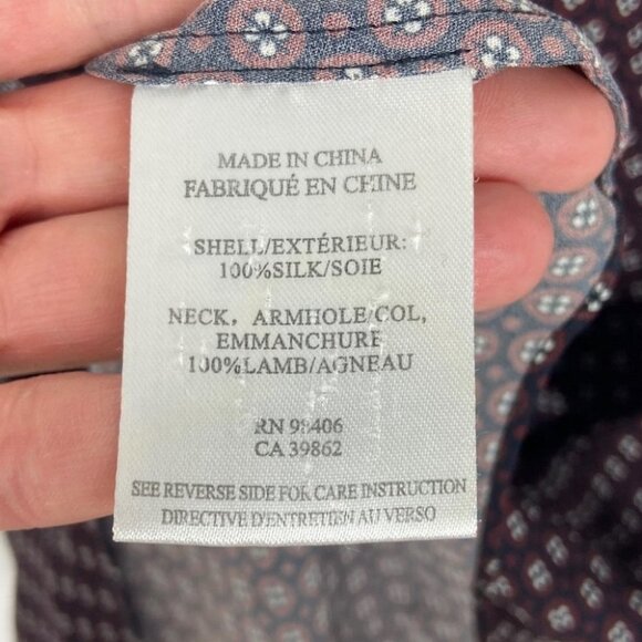 Theory Silk and Lamb Leather Purple Sleeveless Blouse Shell Top Size P or XS - Picture 6 of 16